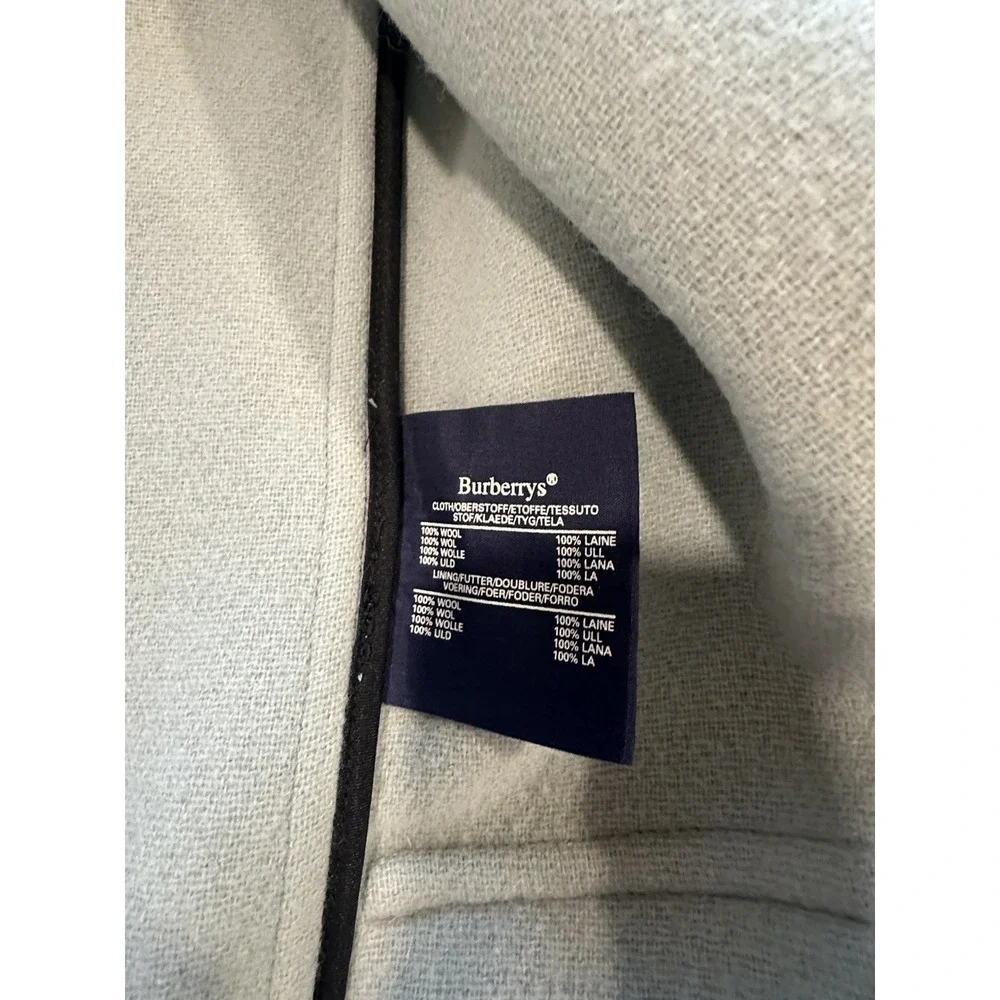 Vintage Authentic Burberry London England Duffle Coat 100% Wool Hooded Sz Med - Picture 4 of 16
